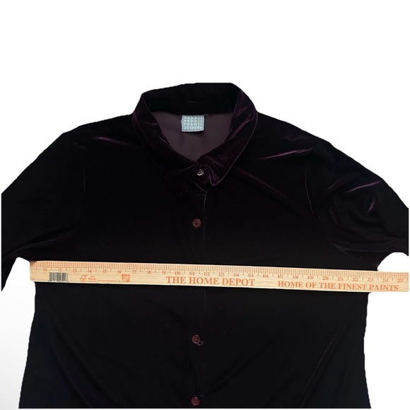 Rabbit Rabbit Rabbit Designs Velvet Tunic Shirt Jacket Plum Eggplant Size 18M - Picture 5 of 10